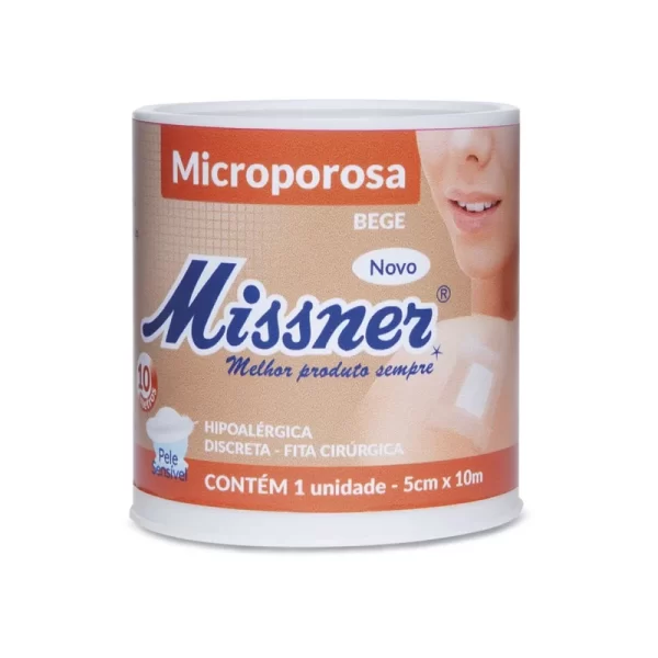 Fita Microporosa Bege Missner 5cm x 10m