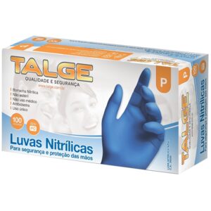 Luva Nitrílica Sem Pó Para Procedimento Não Cirúrgico AZUL